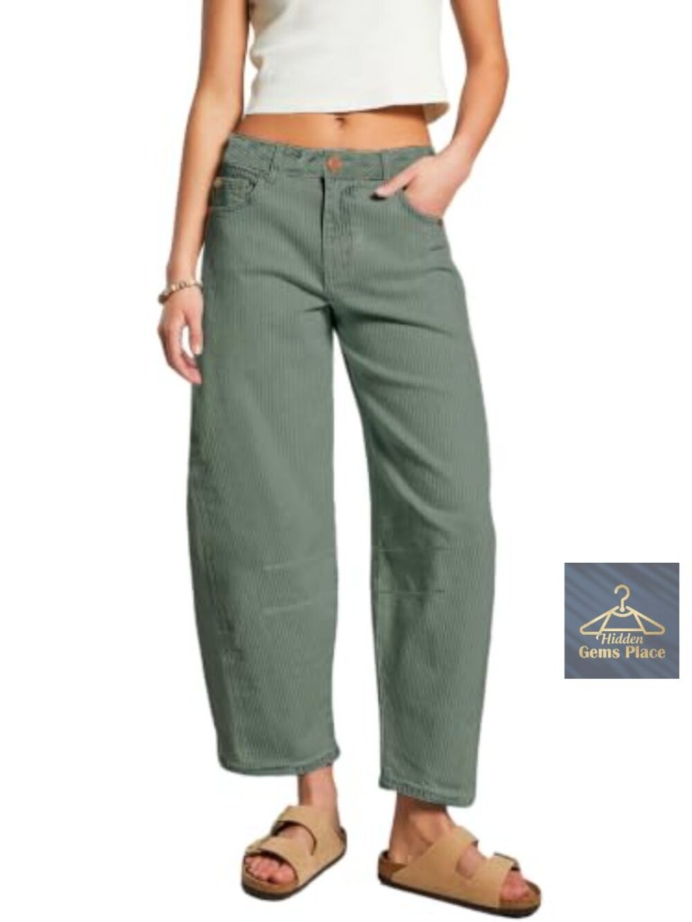 Women's Striped Barrel Leg Jeans Y2K Baggy Wide Leg Denim Pants